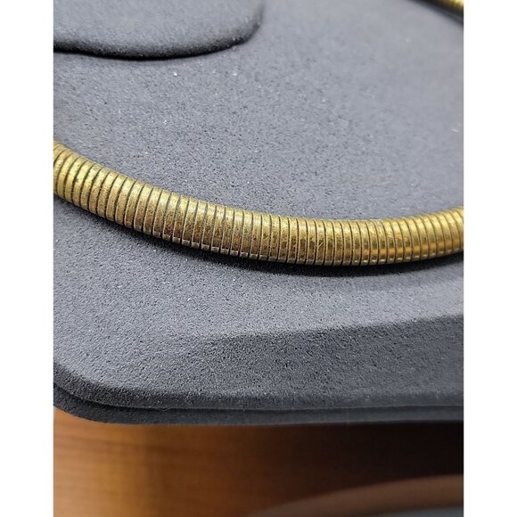 Coro Pegasus Serpentine Stretch Omega Necklace Rose Slider Pendant 16" Vintage - Picture 6 of 16